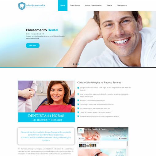 Criação de site para Dentista