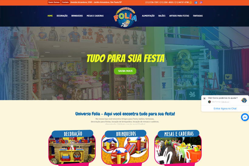 Criação de Site para Buffet Infantil Criação de Site para Buffet Infantil