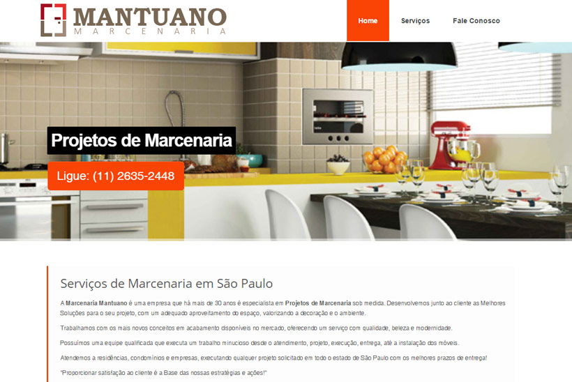 Criação de Site Marcenaria Mantuano Criação de Site Marcenaria Mantuano