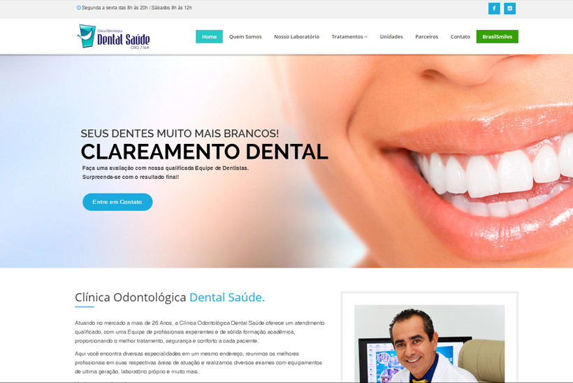 Criação de Site Dental Saúde Criação de Site Dental Saúde