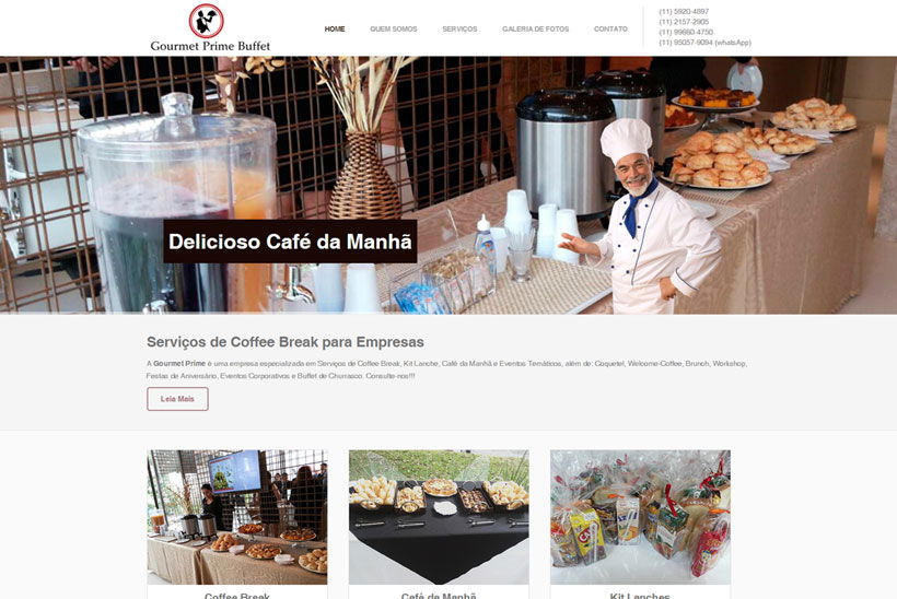 Site para empresa de Buffet