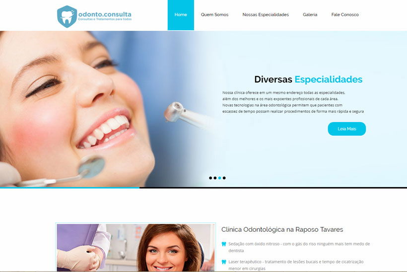Criação de Site Odonto Consulta Criação de Site Odonto Consulta